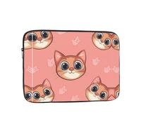 Cat head Patterned 17 inch Portable Laptop Bag - Perfect for Business, Travel, School, Office Shockproof Laptop Inner Pocket