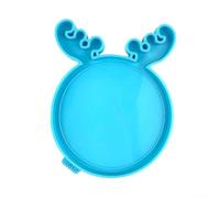 Cat Head Resin For for DIY Jewelry Storage Tray, Flexible Silicone Craft For for Cement or Plaster Casting, Christmas Elk Antlers Design, Home Decoration & Organization(2615 blue)