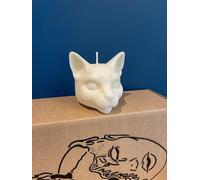 Cat Head Sphinx cat Lover Mythology Soy Wax fragranced Candle (Pomegranate Noir)