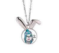 Cat Head The Taste Of Snow Cat Protect Animal Pet Rabbit Necklace Pendant Bunny Animal Jewelry Gift