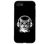Cat Headphones Tshirt Funny y2k Grunge Silly Graphic Music Case for iPhone SE (2020) / 7/8