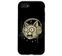Cat Headphones Tshirt Funny y2k Grunge Silly Graphic Music Case for iPhone SE (2020) / 7/8