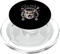 Cat Headphones Tshirt Funny y2k Grunge Silly Graphic Music PopSockets PopGrip for MagSafe