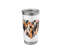 Cat Heart Shape Cats Feline Affection Stainless Steel Insulated Tumbler