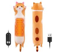 Cat Heating Pad for Period Cramp Pain Relief, USB Powered Electric Heat Pad | Portable Menstrual Heated Plush Stuffed Animal, Funny Mothers Day Christmas Birthday Gifts for Women Teenage Girls Cat Lovers