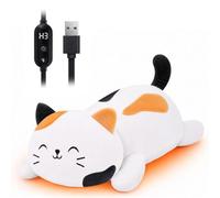 Cat Heating Pad for Period Cramp Pain Relief, USB Powered Electric Heat Pad | Portable Menstrual Heated Plush Stuffed Animal, Funny Mothers Day Christmas Birthday Gifts for Women Teenage Girls Cat Lovers