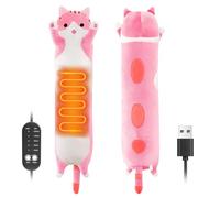 Cat Heating Pad for Period Cramp Pain Relief, USB Powered Electric Heat Pad | Portable Menstrual Heated Plush Stuffed Animal, Funny Mothers Day Christmas Birthday Gifts for Women Teenage Girls Cat Lovers