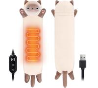 Cat Heating Pad for Period Cramp Pain Relief, USB Powered Electric Heat Pad | Portable Menstrual Heated Plush Stuffed Animal, Funny Mothers Day Christmas Birthday Gifts for Women Teenage Girls Cat Lovers