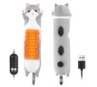 Cat Heating Pad for Period Cramp Pain Relief, USB Powered Electric Heat Pad | Portable Menstrual Heated Plush Stuffed Animal, Funny Mothers Day Christmas Birthday Gifts for Women Teenage Girls Cat Lovers