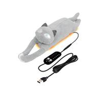 Cat Heating Pad for Period Cramps 5 Heat Settings Auto Shut Off USB Portable Electric Heat Pad Soft Thick Fuzz Stuffed Animal Cute Kitty Warmer for Body Pain Relief Comfort Accompany Help Relax Gift