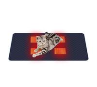 Cat Heating Pad - USB Smart Electric Pet Heated Bed Mat, Temp Adjustable Kitten Mat | 4-Zone Heated Pets Mats Breathable Bed Suitable Backyard Home Car Travel Pet Comfort
