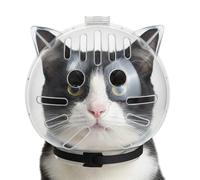 Cat Helmet Breathable Transparent Face Cover Small Dogs Bubble Helmet Bathing Grooming Claws Cutting Showering Behavior Training Travel Safe Protective Helmet for Care and Care