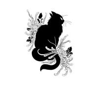 Cat Herbal Tattoo Stickers Waterproof Female Long-lasting Cute Cute Semi-permanent Wrist Stickers Lasting Two Weeks