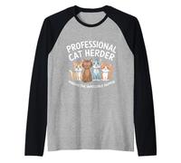 Cat Herding Champion Professional Cat Herder Raglan Baseball Tee