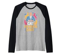 Cat Herding Champion Professional Cat Herder Raglan Baseball Tee