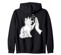 Cat High Five Love Cute Cat Lover Zip Hoodie