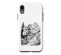 Cat Hiking Mountain Backpack kitten Camping Trail Explorer Case for iPhone XR