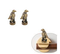 Cat Hinge Head, Decorative Toppers - Vintage Door Hinge Magnets, 2024 Bronzed Cat Gargoyles, Home Decoration (Penguin 3)