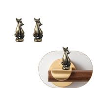 Cat Hinge Head, Decorative Toppers - Vintage Door Hinge Magnets, 2024 Bronzed Cat Gargoyles, Home Decoration (Couple Cats 3)