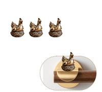 Cat Hinge Head, Decorative Toppers - Vintage Door Hinge Magnets, 2024 Bronzed Cat Gargoyles, Home Decoration (Chicken coop 4)