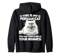 Cat holder cat accessories funny cats Persian cat Zip Hoodie
