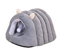 Cat Hole, Cat Cave Bed Indoor, Large Flannel Hooded Pet House, 43x35x23cm, Enclosed, Foldable, Warm and Cozy Covered Bed, Lined with Plush, Pet-Safe Fabric, for All Season