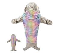 Cat Hoodie Adult Wearable Blanket Onesie Sleeping Bag with Pockets Oversized Warm Sleeping Bag Portable Blanket for Camping Travel Cos, 170 cm., B