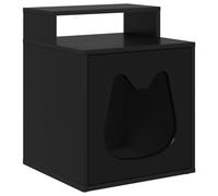vidaXL Cat House, White, 42.5 x 40 x 53.5 cm, Wood Material, Stylish Cat House for Living Room, Modern, Rectangular Furniture, Cosy Retreat, Easy to Assemble