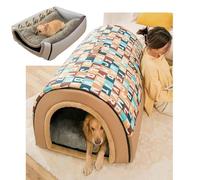 Cat House and Dog Bed 2-in-1, Foldable Washable Dome Type Pet Bed for Small to Large Dogs and Cats, Ideal for Autumn and Winter Use