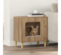 Cat House Artisian Oak 51 X 30 X 52 Cm Engineered Wood