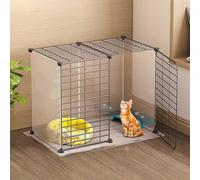 Cat House Cat Cage - Cat Cage Playpen Cat Enclosure Indoor Ferret Cage Dog Cages For Small Dogs Indoo Cat Cages Easy To Clean For Cat And Small Animals,Black-75X39X47CM