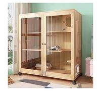 Cat house Cat Cage Home Cat Litter Double-decker Cat Villa Cat House Indoor Cat House Closed Cat Cabinet Wooden Cat House cat cages indoor
