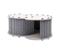 Cat House Cat Cave 58 x 40 x 24 cm Cat Tunnel Cat Bed Fluffy Felt - Cat Tree Foldable Cat Accessories for Cats Hiding Place Cave Cat Tube Cat Tent - Grey