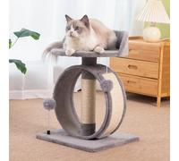 Cat House Cat Tree Scratching Post Kitten Scratcher Kitty Activity Play Center Sisal Tunnel Dangling Ball and Spring Ball