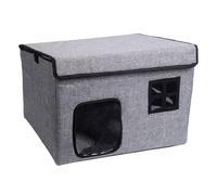 Cat House - Cave Bed | Durables Pet Shelter | Cozy Shelter Weatherproof | Cat Hideaway | Outdoors Cave Bed | Spacious Removable Beds Thermal Design For Kitten Indoor Pet Home Dogs