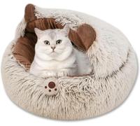 Cat House, Cave Bed With Removable Washable Cushion Pillow, Cute Tent, Warm And Soft For Dogs Cats Small Animals(A,40cm)