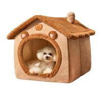 Cat House Cave - Warm Warm Comfortable Cat Bed Inside, Washable Plush Dog | Foldable Non-Slippery Kennel, Waterproof Winter Proof Cat Cave