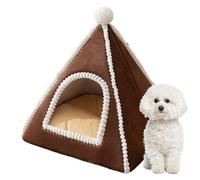 Cat House | Closed Dog Kennel with Roof - Warm House Safety Winter Comfortable Tent for Medium Breed Small Kitten Indoor Bedroom