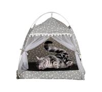 Cat House, Comfortable Breathable Pet Bed, Foldable Semi-enclosedc Pet Bed Tent Cat Shelter, Kitten House Lovely Tents & Houses Nest For Cats Small Dogs Sleep Beds