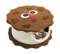 Cat House - Cookie Pattern for Kittens Washable and Warm | Removable and Washable Cuddly Nest, Warm Puppy Hide for and Hide at Home