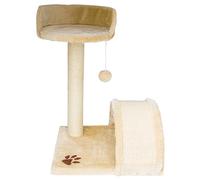 Cat House Deluxe Cat Bed and Sisal Scratch Post Centre with Soft Plush Finish, Thick Heavy Duty Sisal Scratch Post, Sleeping Area