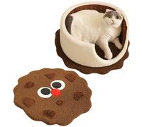 Cat House, Dog House, Washable Cozy Warm Nest with 19.68x7.87 Inches, Cookie Design Indoor for Puppies, Kittens, and Small Pets, Hiding, Sleeping, Apartment Play, and Home Room Comfort