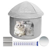 Cat House, Dog Shelter, Pet Cooling Bed, Insulated Oxford Fabric, Ice Pack Compatible, Outdoor Indoor Use, 17.72x17.72x15.75 Inches or 23.62x23.62x19.69 Inches, Multi, 1 Piece