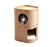Cat House, Double Layer Foldable House, Pet Bed with Plush Ball, for Apartment Kittens - as a Rest and Play Home and Retreat, Suitable for Indoor Use