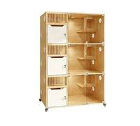 Cat House Elegant Cat Villa Spacious Indoor House Cage with Panoramic Views Treat Cats to a Luxurious Living Space in Style