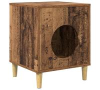 Cat House Engineered Wood 42.5 x 40 x 53 cm | Modern Rectangular Design, Indoor Use, Autumn Winter Cozy Shelter, Easy Wipe Clean