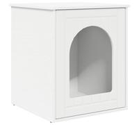 vidaXL Cat House, White, 53 x 52 x 60 cm, Wood Composite, Living Room, Rectangular, Modern Furniture, Contemporary Decoration, Elegant Design, Spacious Arrangement, Functional Areas, Comfort