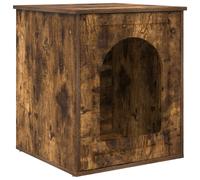 vidaXL Cat House, White, 53 x 52 x 60 cm, Wood Composite, Living Room, Rectangular, Modern Furniture, Contemporary Decoration, Elegant Design, Spacious Arrangement, Functional Areas, Comfort