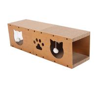 Cat House For Indoor Cats, Multipurpose Large Space Comfortable Scratch Enduring Corrugated Paper Cardboard Cat Tunnel Bed For Exercise And Play On The Boards (3.54x3.54x4.33in)
