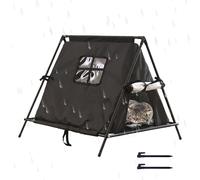 Cat House for Kittens Outdoor - Windproof with Door Flap, Outdoor Triangular Cat Shelter for Stray Cats, for Patio, Balcony, Backyard, Garden, Park, Residential Area, Garage, Barn